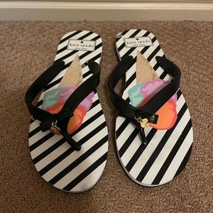 Kate Spade Flip Flops with charm